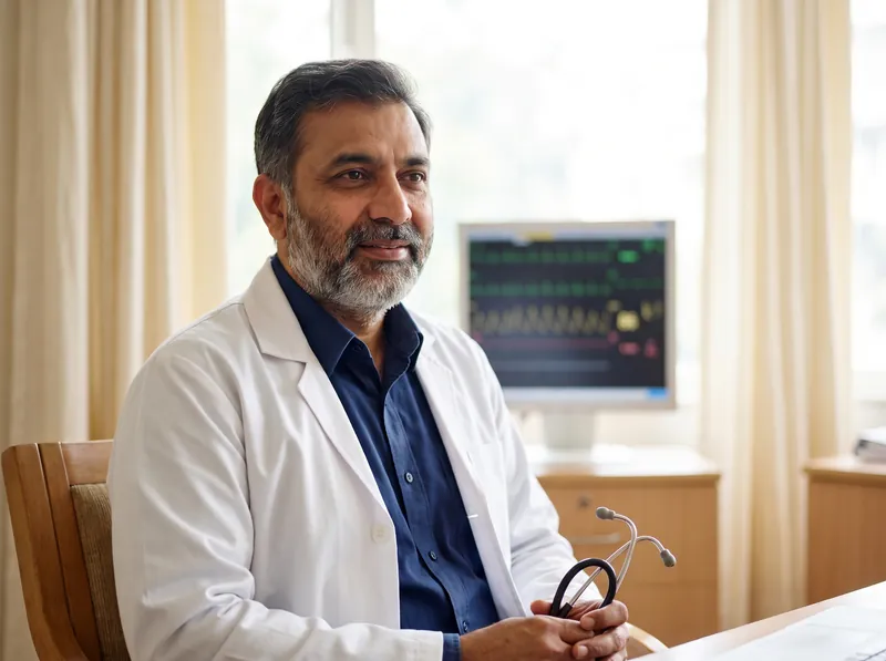 Cardiologist with a stethoscope